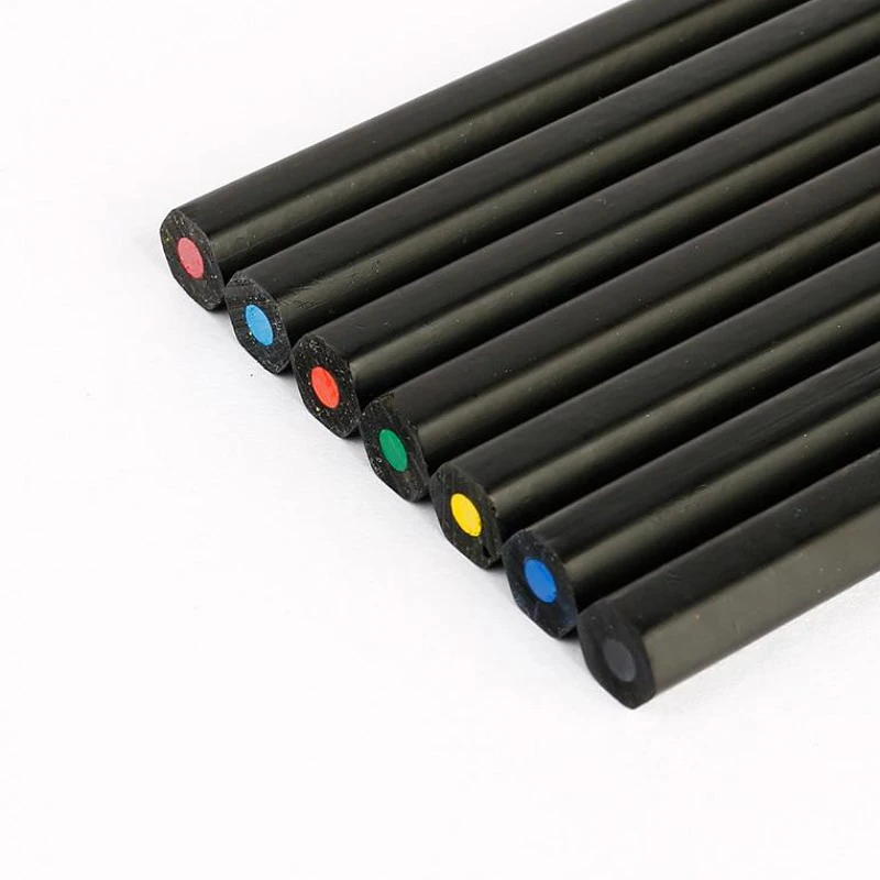 12 шт./компл. студент эскизов Цвет карандаш комплект роскошные черного дерева