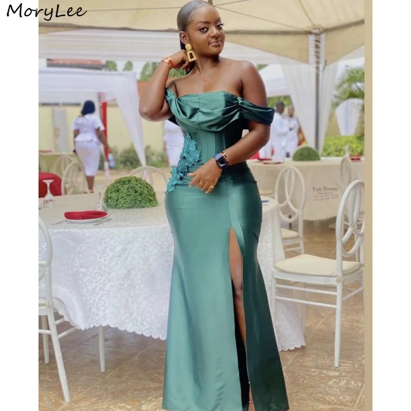 

Зеленые платья подружки невесты кружевные без бретелек Русалка С Боковым Разрезом матовые шелковые атласные Плиссированные Свадебные платья подружки невесты со шнуровкой сзади