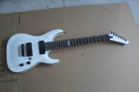 custom 7 string electric guitar white guitarbasswood neck set in body maple neckhh pickups24 fretschrome button