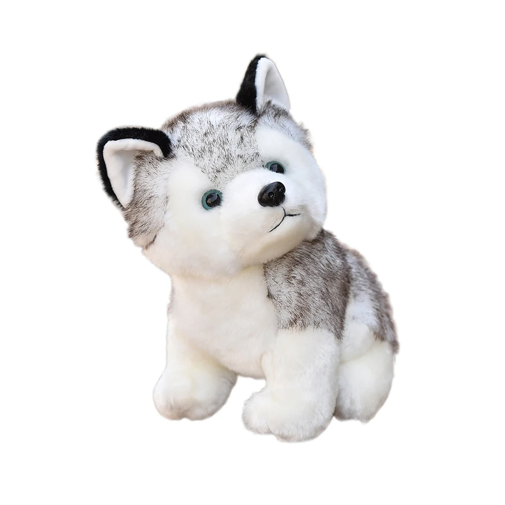 Реалистичные игрушки Husky Dog плюшевые животные детские мягкие куклы Kawaii Wolf Pet милые