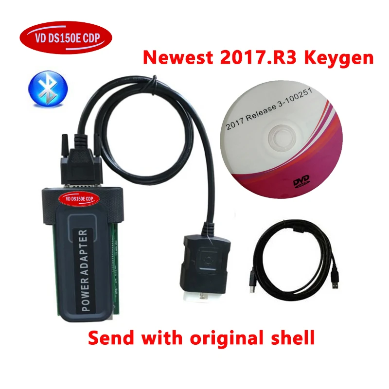 2021 VD DS150E CDP Bluetooth Obd для дельфина 2017R3 с Keygen Obd2 сканер автомобили грузовики