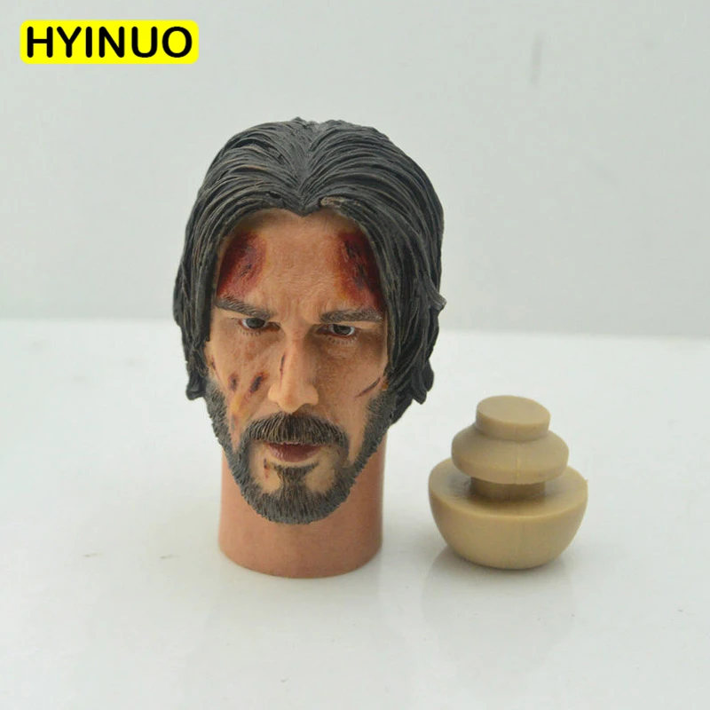 

1/6 Scale The Killer Chase Keanu Reeves War Damage Edition Version Male Man Head Sculpt Headplay for 12" Action Figure Body Toys