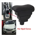 Подлокотник для Opel Corsa, специальные детали интерьера Opel Corsa модифицированные детали, центральный подлокотник со светодиодной подсветкой, USB