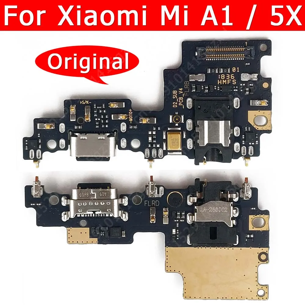 

Зарядная Плата USB для Xiaomi Mi A1, 5X, MiA1, Mi5X, оригинальный разъем для зарядного порта, мобильный телефон, аксессуары, Сменные запасные части