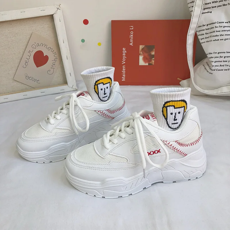 INS/женские кроссовки коллекция 2019 года модная дышащая женская белая повседневная