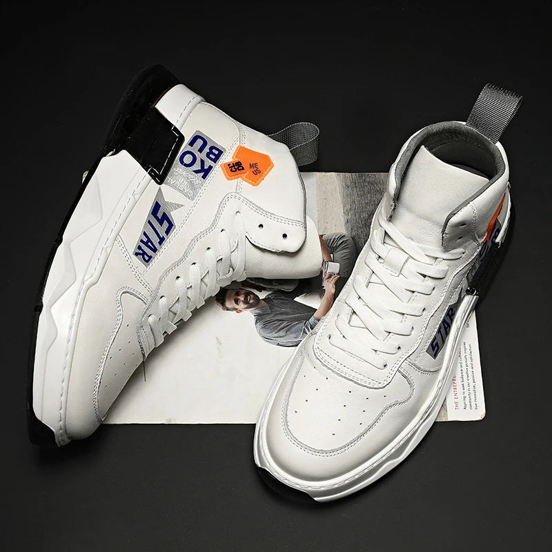 Мужские повседневные туфли, высококачественные модные дышащие туфли, Новинка весна-лето 2021, уличные износостойкие туфли с высоким верхом и ...