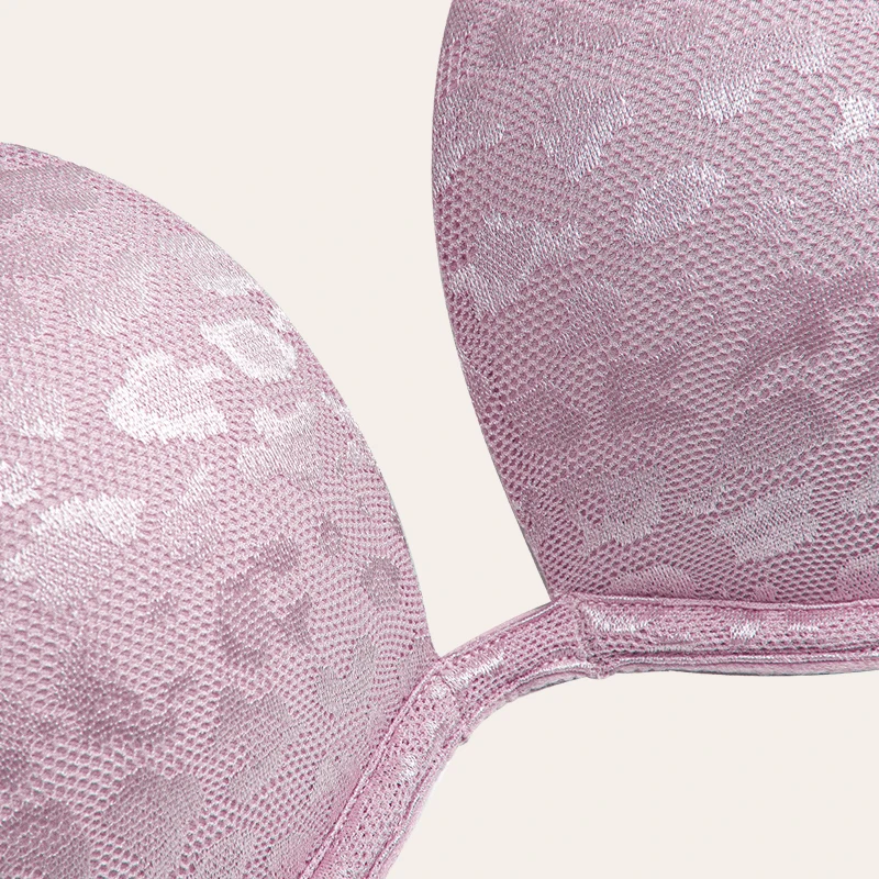 Wingslove Women's Push Up Bra Thick Cup Seamless Underwire Brassiere Soft Comfort Lingerie Underwear Sexy V-Neck Bralette Top