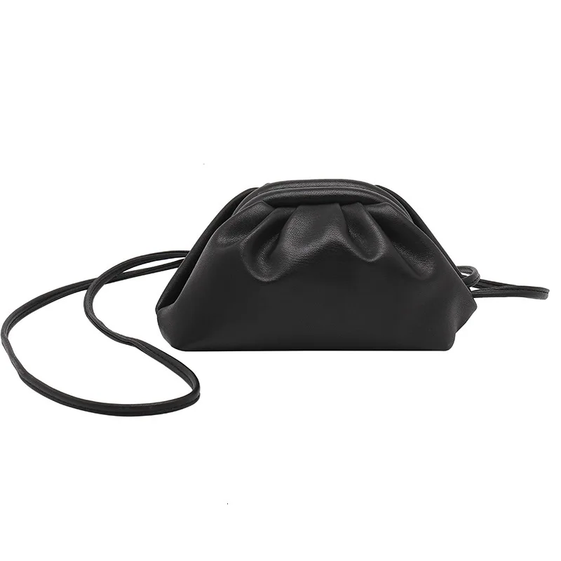 black BXX Sac/ модные осенне-зимние роскошные женские сумки дизайнерские плиссированные мини-облако мини-кошелек для монет сумка ZE765 - Цвет: black