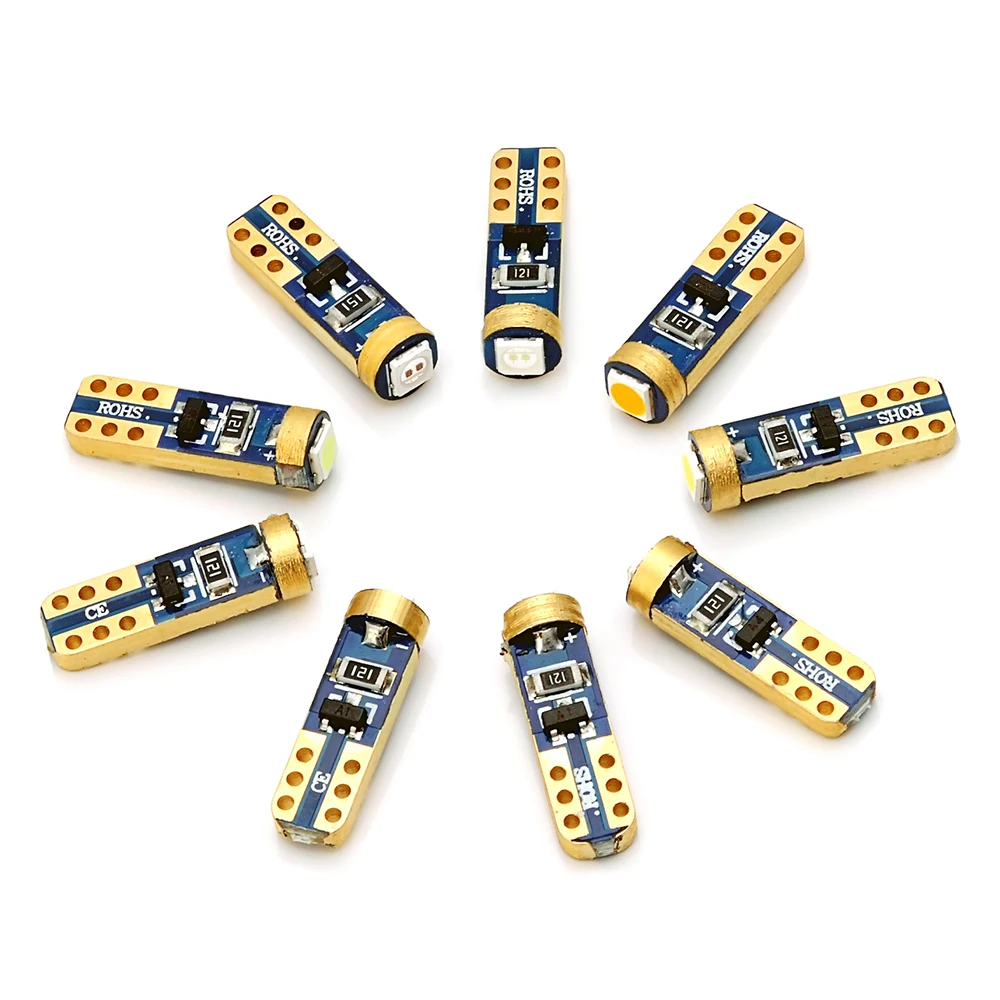 Супер яркий 3030 SMD led T5 подсветка приборной панели автомобиля манометр инструмент боковой Авто Клин двери лампа 12 В