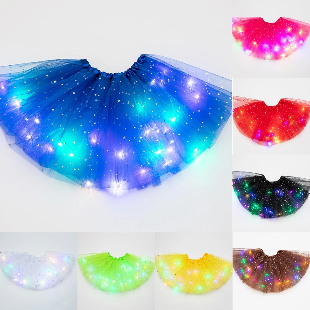 Girls Fluffy Magic Light Clothes Tulle Tutu Skirt Glitter Fashion Ballet Pettiskirt Stars Sequin Dancewear Party Kids Princess 5 Girls Fluffy Magic Light Clothes Tulle Tutu Skirt Glitter Fashion Ballet Pettiskirt Stars Sequin Dancewear Party Kids Princess 5