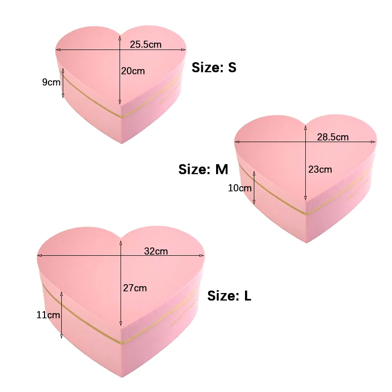 

Red Heart-Shaped Packaging Gift Box Valentine's Day Florist Hat Boxes Christmas Wedding Decorative Packing Cases Living Vase