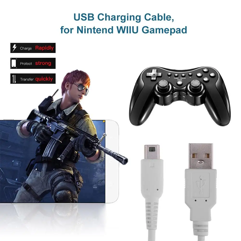 1 м USB Кабель зарядного устройства для Nintendo Wii U WII геймпад контроллер зарядное