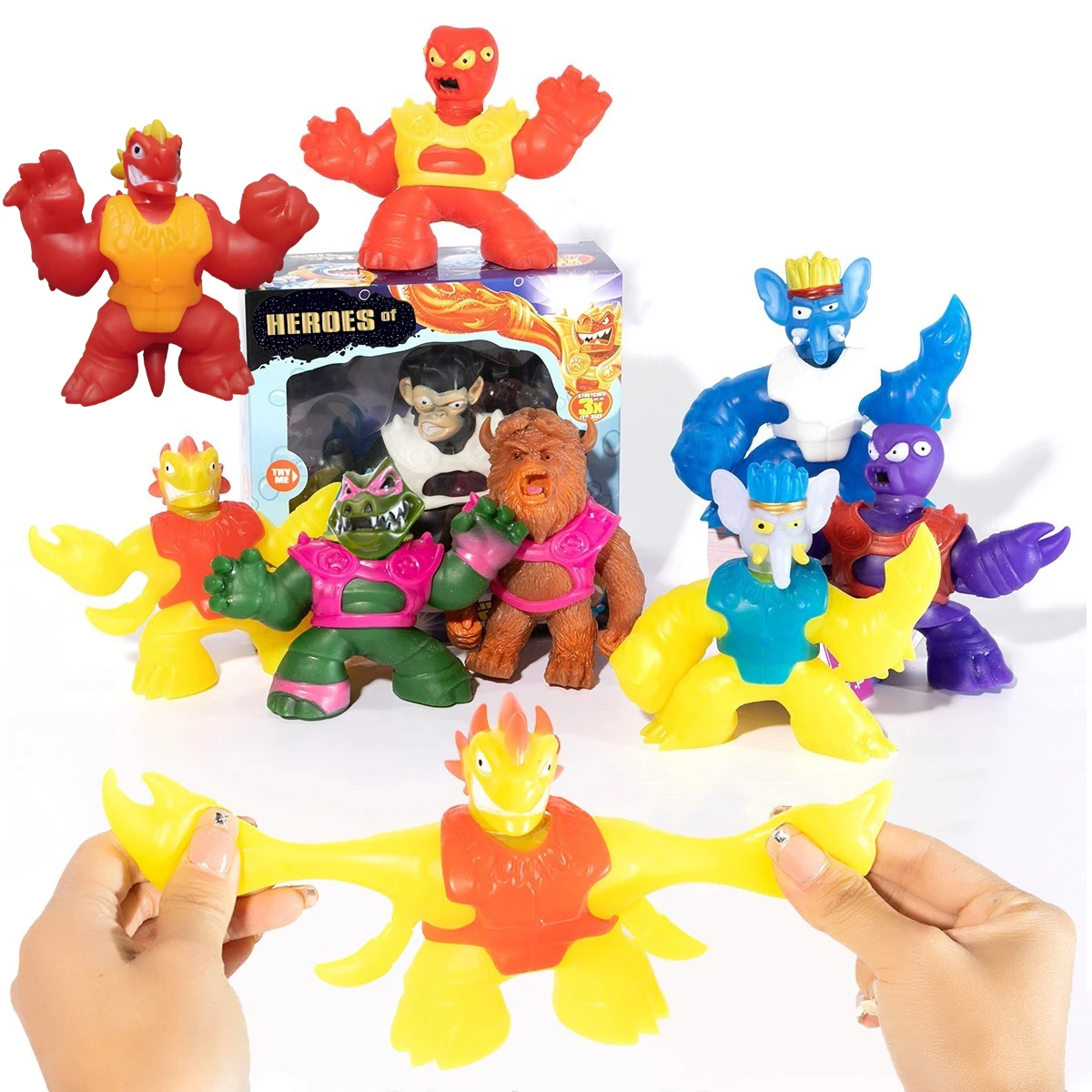 Лидер продаж! Goo Jit игры Супер Герои игрушки-антистресс сжимаемые мягкие куклы