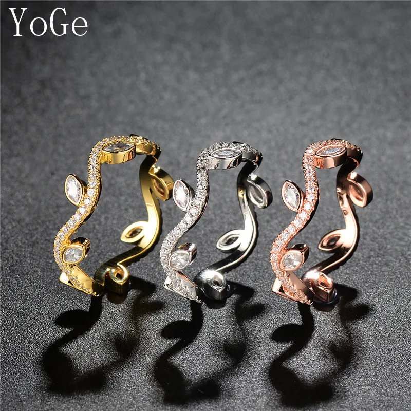 Ювелирные изделия YoGe для свадьбы и вечеринки R0394 модное кольцо с цветком из