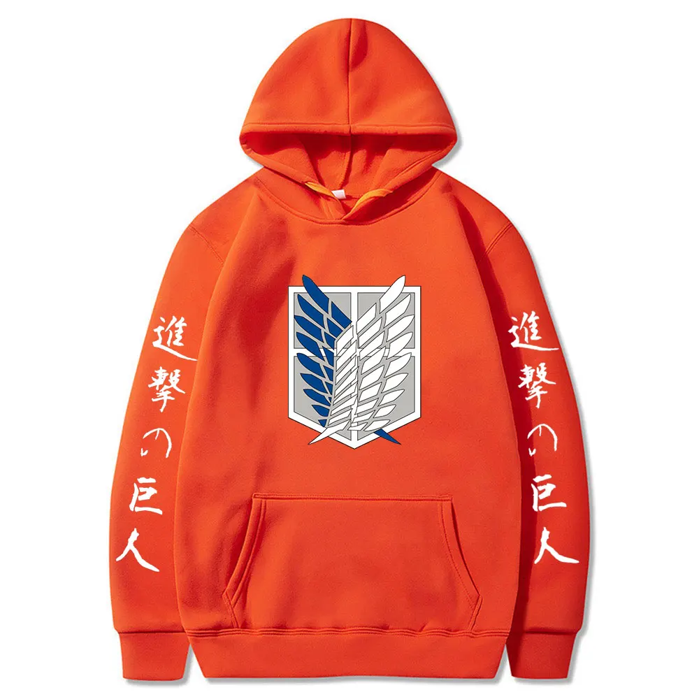 

Attack on Titan Graphic Print Hoodie Men Fashion Loose Pullovers Casaul Tops Oversize Hoodie Sweatshirt Women Pullover Hoodies