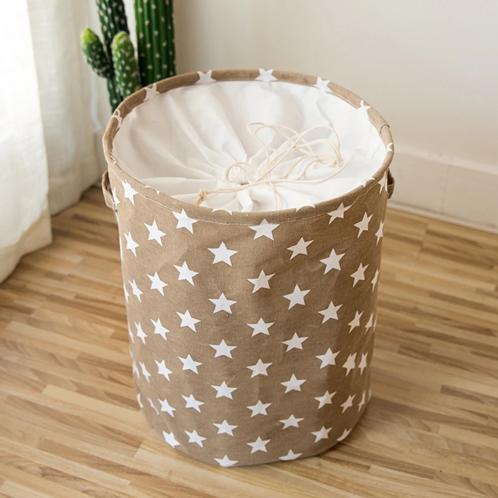 Домашний Органайзер портативные игрушки складное ведро с рисунком звезды
