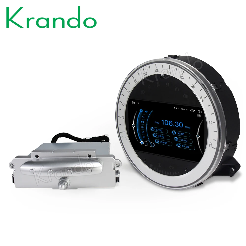

Krando 7" Android 10.0 4G 64G Car Radio Audio Carplayer for BMW Mini Cooper R56 Radio 2007-2010 Sliver CD Multimedia Car GPS