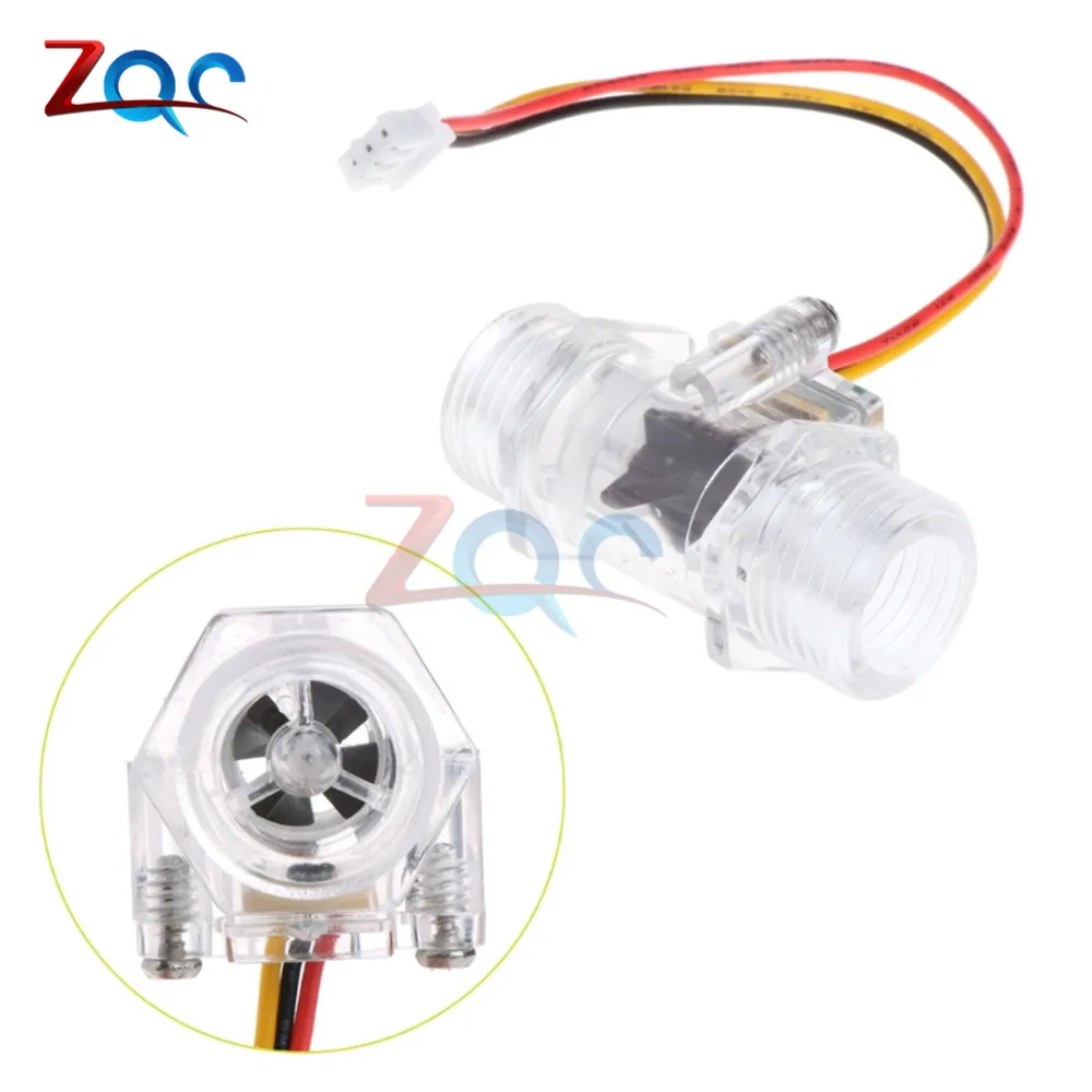 G1/2 дюйма DN15 прозрачный расходомер воды Холл датчик расхода индикатор счетчик