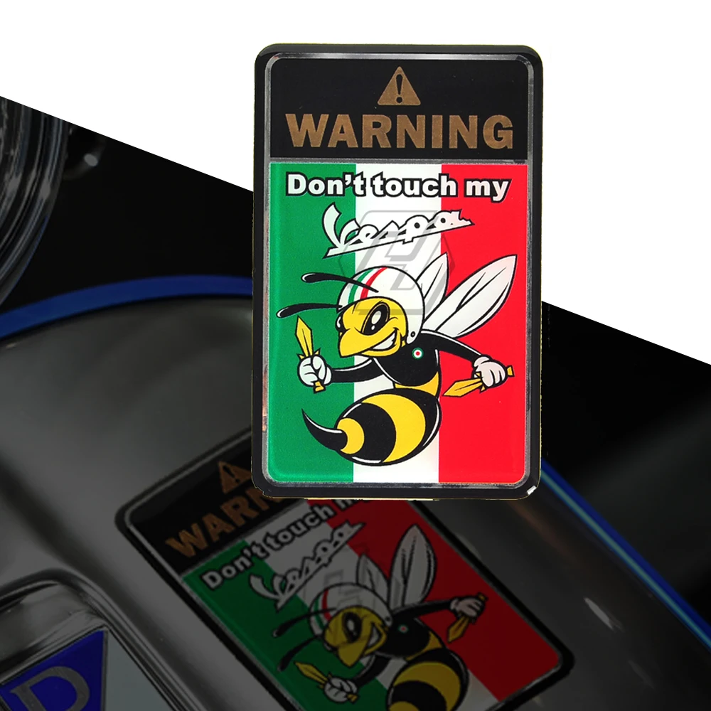 

3D Motorcycle Stickers Don't Touch My Vespa Warning Decals Case for VESPA GTS GTV LX LXV 125 250 300 Ie Super