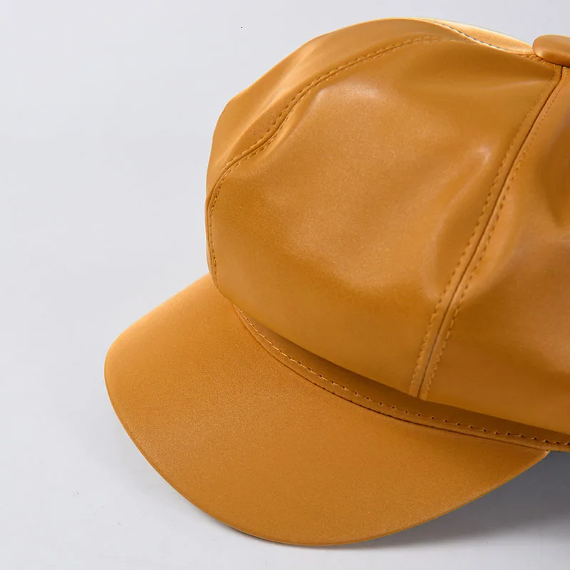 Женские повседневные винтажные шапки однотонная восьмиугольная кепка из