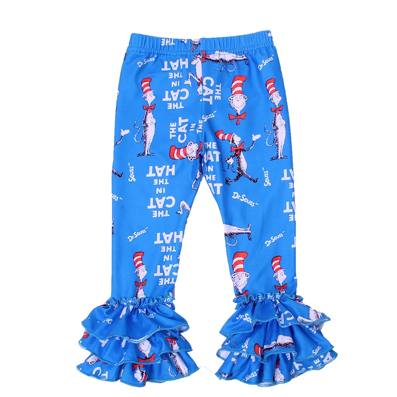 Леггинсы для девочек тройная оборка с оборками|Брюки| |