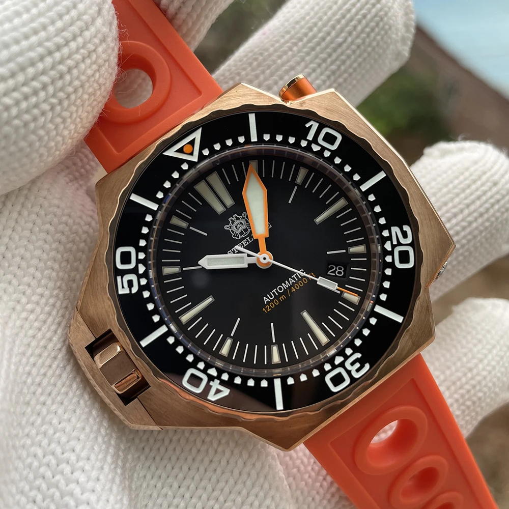 

Steeldive SD1969S Big Size 56MM Bronze Case 1200M Water Resistant NH35 Automatic Bi-Direction Ceramic Bezel Dive Watch