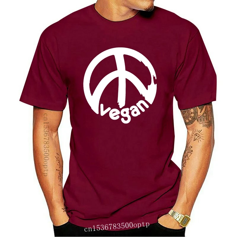 

New VEGAN PEACE vector women's fashion T-shirt