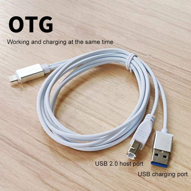 OTG Lightning to Host с USB-зарядкой для Iphone Ipad Connect Piano
