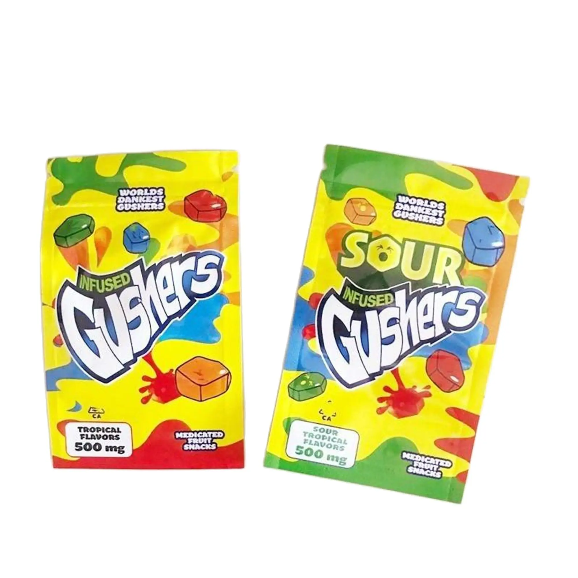 

Hot Resealable Packaging Smellproof Dustproof 500mg Zipper Mylar Bag(Only Bag)