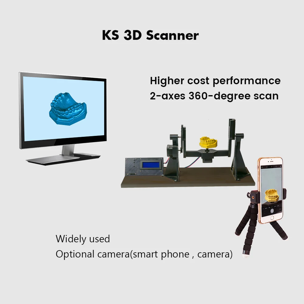 He3d Ks 3d фотограмметрия сканер DIY набор высокоточного сканирования