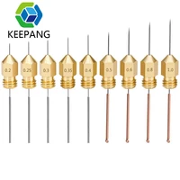 10ps stainless steel cleaning needle nozzle for drills 0 20 30 40 50 6 1 2mm pcb drill bit drill 3d printer parts