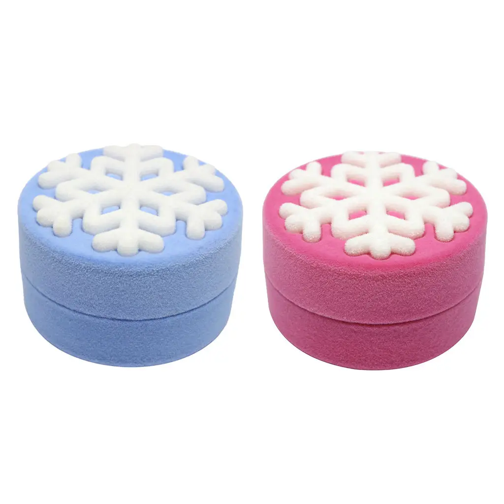 

Novelty Chic Snowflake Gift Box Velvet Ring Box Jewelry Box Storage Case