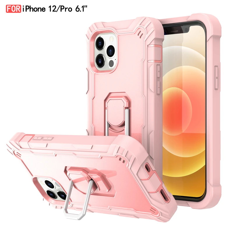 Бронированный бампер противоударный чехол для iPhone 11 Pro 12 Mini 6 s 7 8 Plus X XR XS Max SE 2020 с