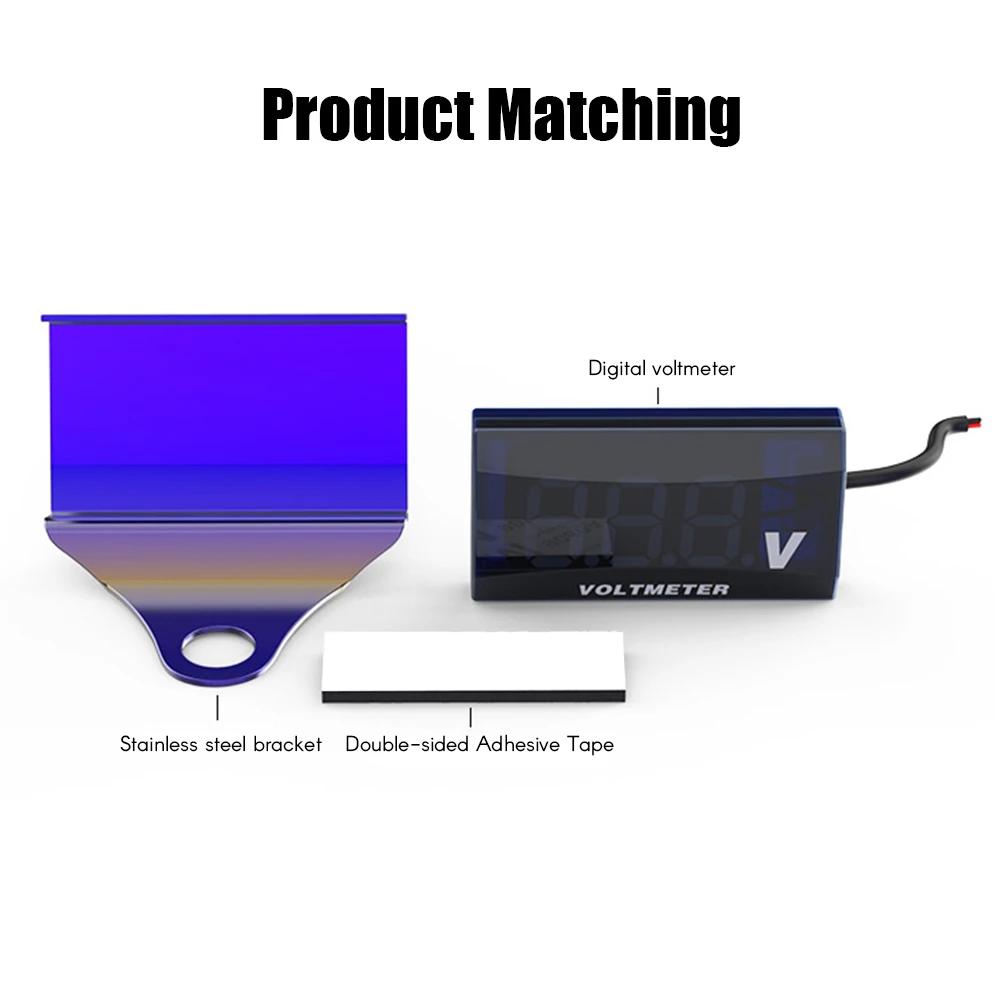 DC10 150V Цифровой вольтметр аксессуары для мотоциклов со светодиодным дисплеем