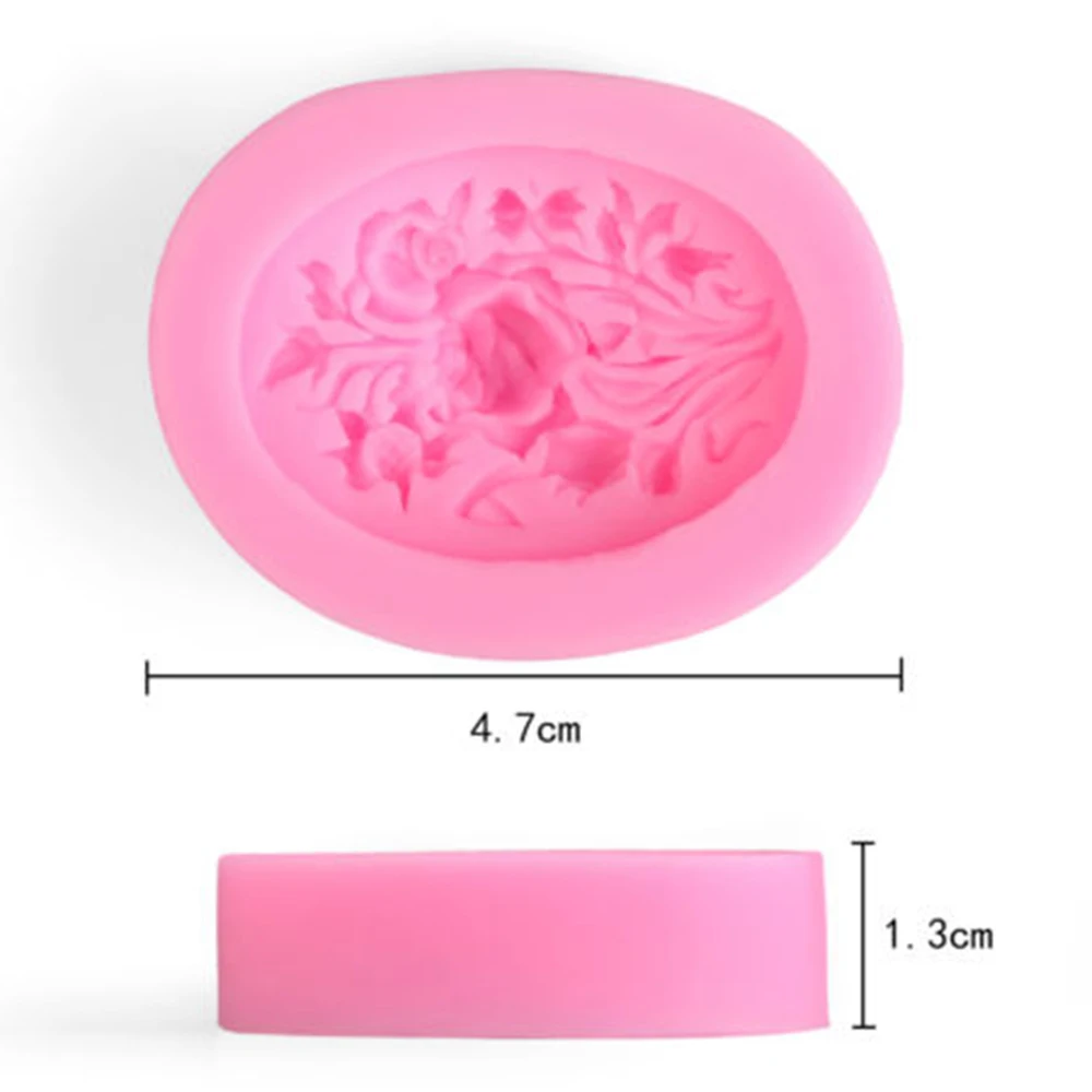 Креативная форма для торта круглая силиконовая шоколада и помадки с цветами розы