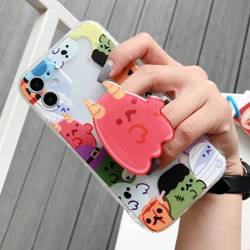 

Universal Cute Cartoon Foldable Mobile Phone Finger Ring Bracket Handle Airbag Bracket Accessories For Phone Android Bracket