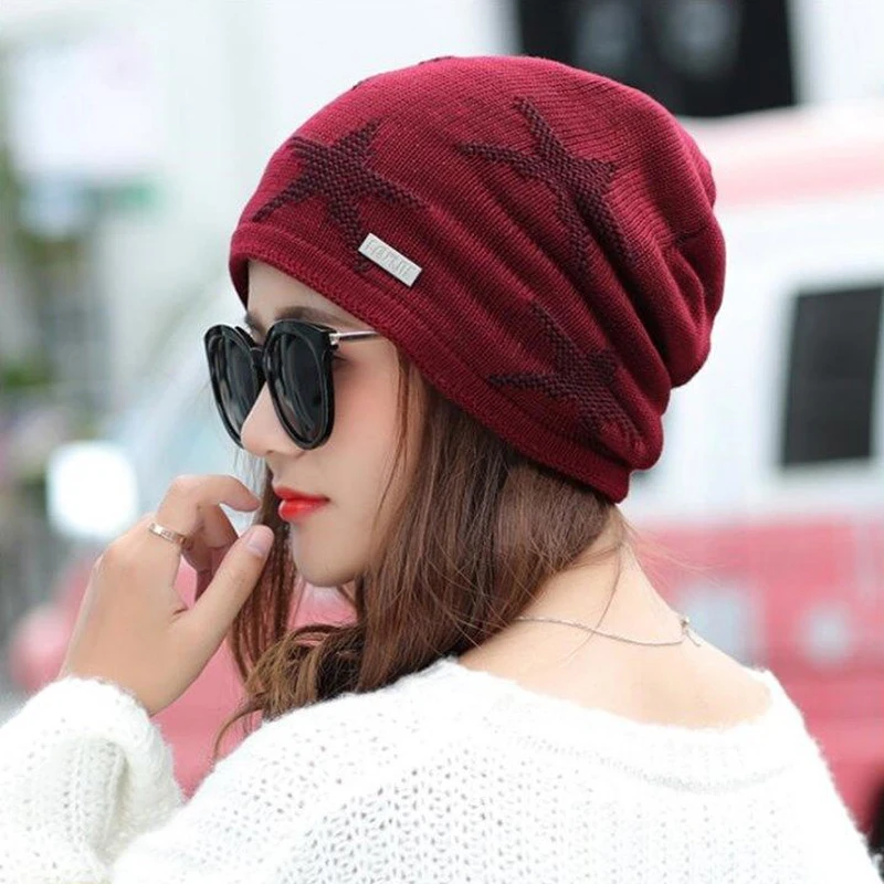 

Women's hats Knitted autumn winter cap pullover multi-function Bonnet peaked cap bucket hat beanie cap Panama Hat for women