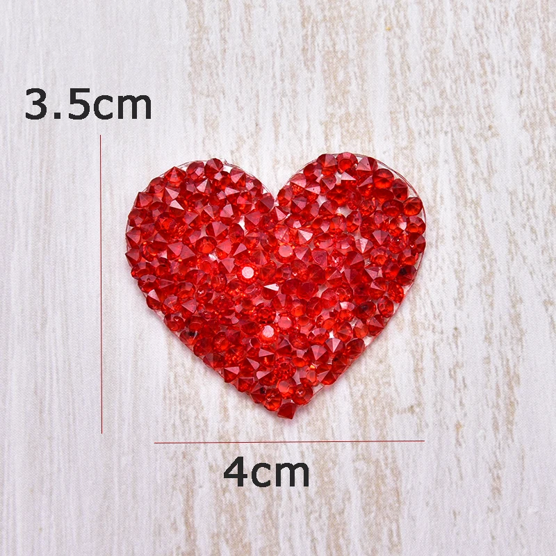 Бесплатная доставка 25 шт./лот красное сердце исправления горный хрусталь мотив
