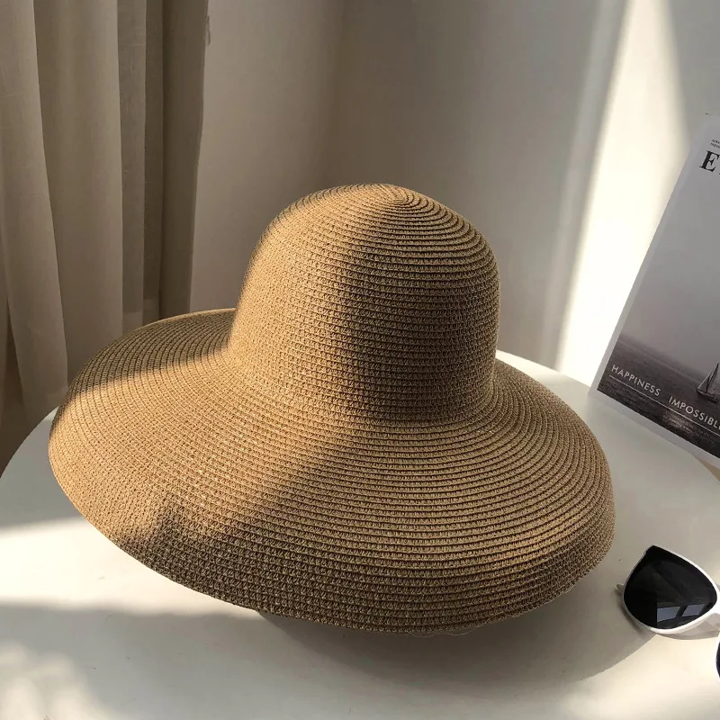 

Wind Retro Beach Straw Hat Female Summer Seaside Big Brim Sun Protection Sun Shade Travel Vacation Leisure Wild Big Brim Hat