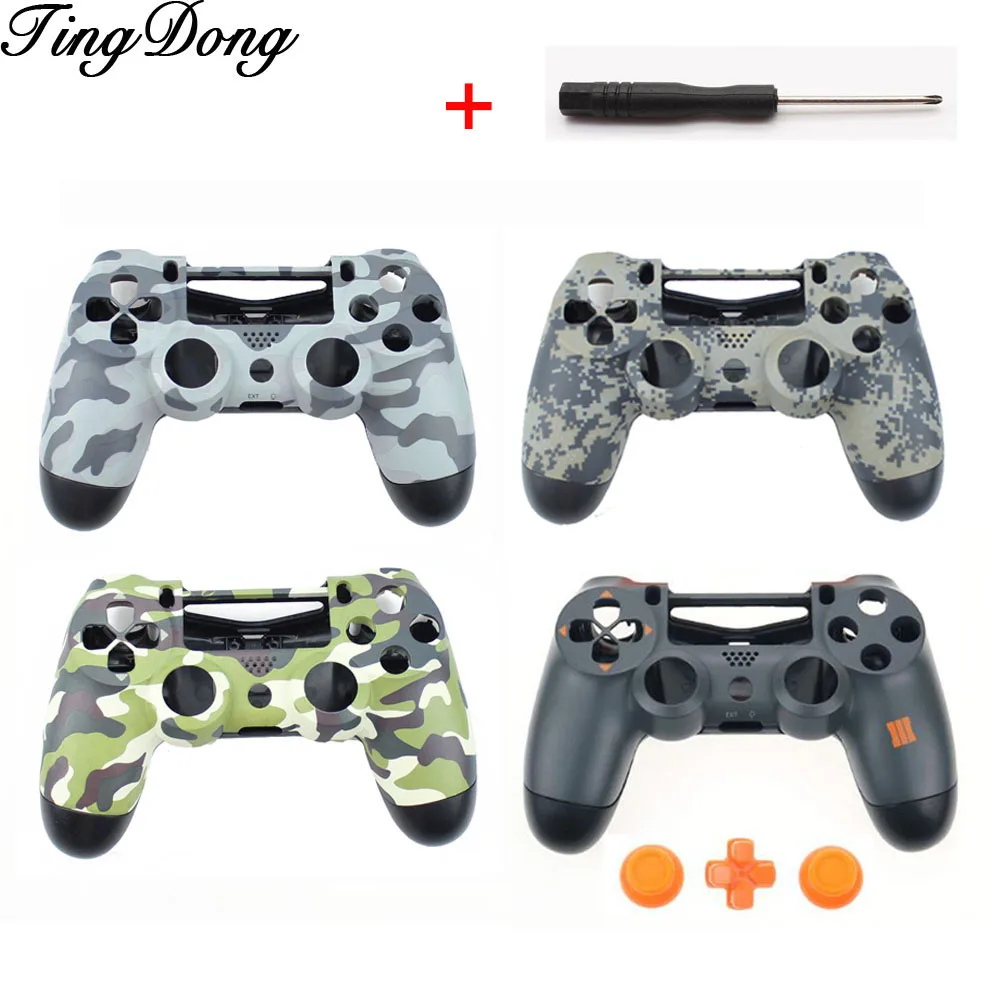 

PS4 Custom Camouflage Controller Cover Cases Camo Replacement Housing Front Back Shell For Sony Playstation 4 Gamepad Gen 1th V1