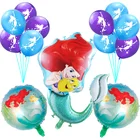 Большой мультяшный воздушный шар Ариэль из фольги, 1 комплект
