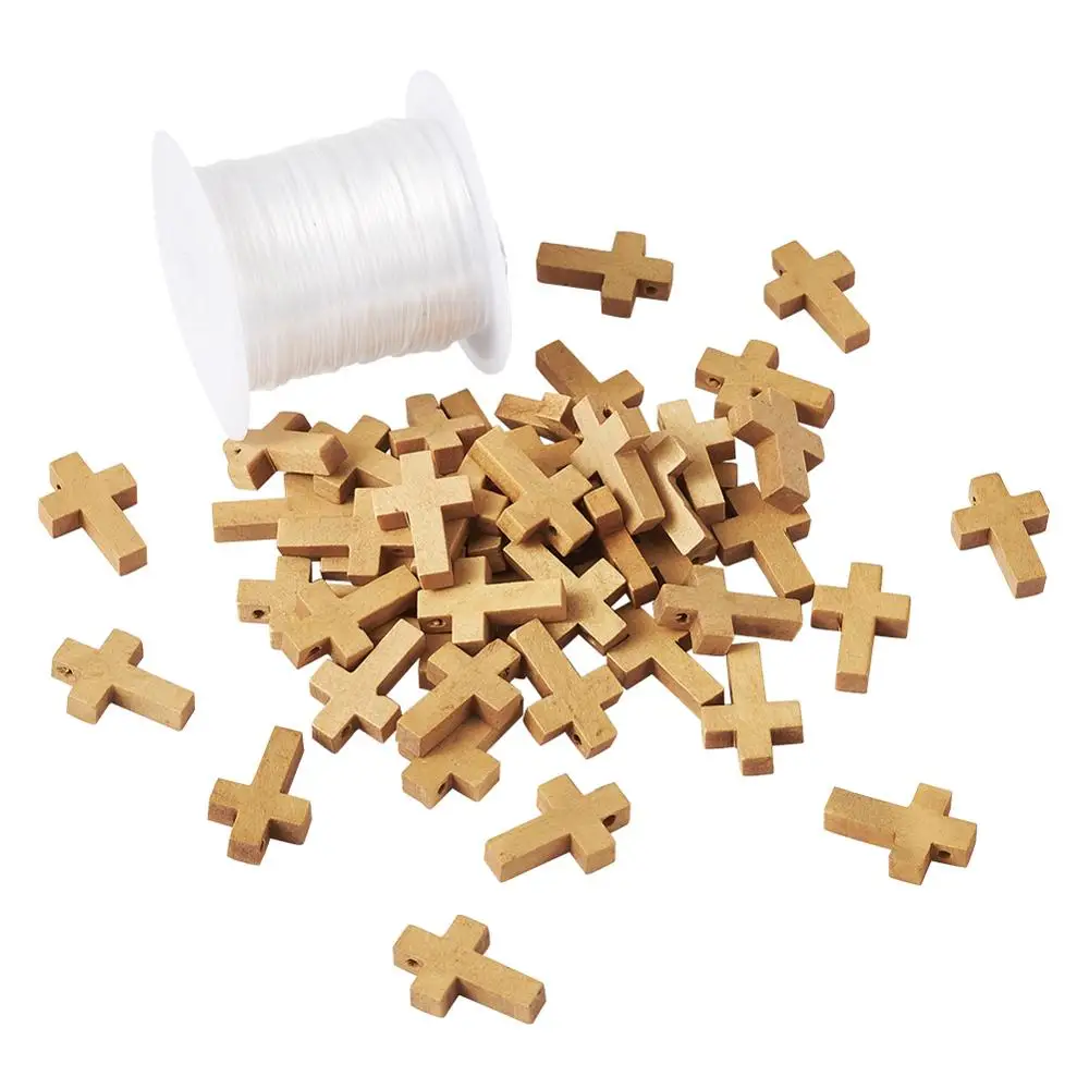 Деревянные Подвески сделай сам из эластичного волокна верблюжьего цвета 22x14x4 мм