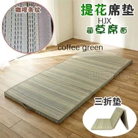 Straw mat fabric Folding Comfortable Tatami Mattress Rectangle Large Foldable Floor Straw Mat For Sleeping Tatami Mat Flooring
