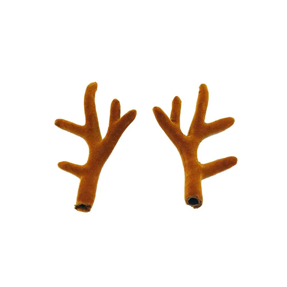 Пара тиара с искусственными рогами ободки флокированными Sika оленями аксессуары