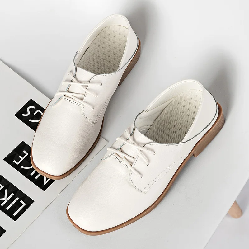 STQ/женские зимние лоферы на плоской подошве Женские балетки из натуральной кожи