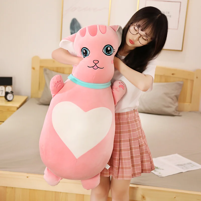 

1PCS 50/70cm Kawaii Cat Plush Toy Super Soft Stuffed Animal Pillow Kids Sofa Bedroom Decor Gift Doll for Child