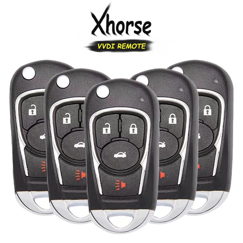 

KEYECU 5x (English Version) XHORSE XKBU02EN 3+1 4 Button Universal Remote Key for VVDI Key Tool VVDI2