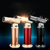 new windproof torch gas lighter jet spray gun single double flame airbrush lighter kitchen outdoor bbq butane inflated lighters