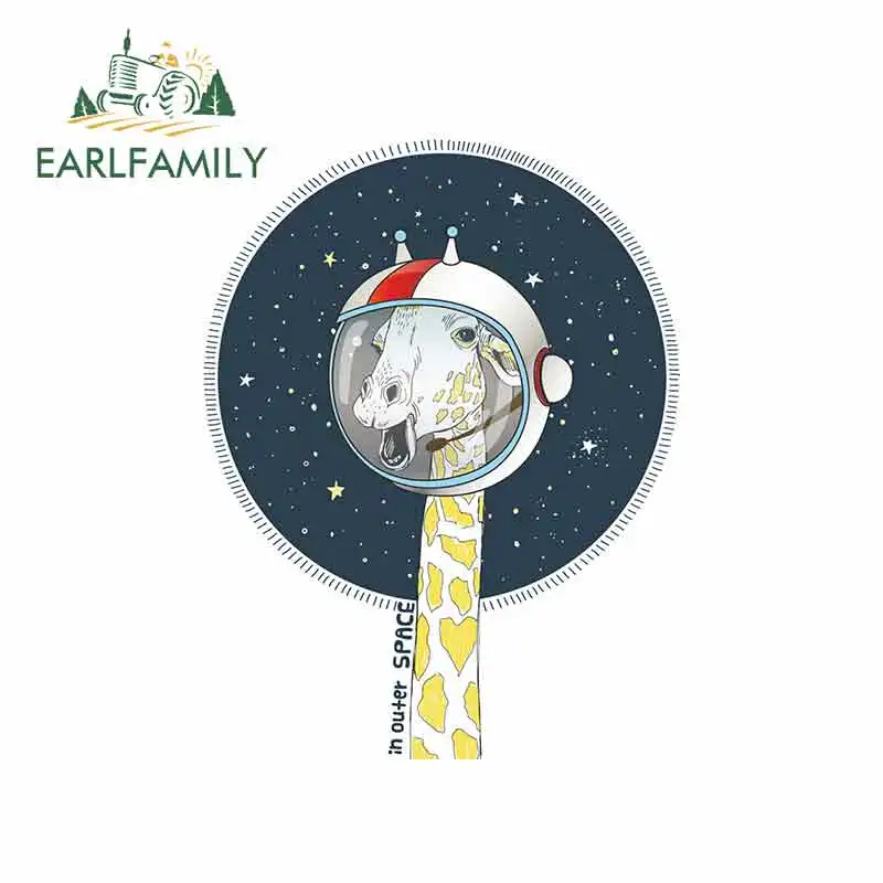 

EARLFAMILY 13cm x 10.1cm for Giraffe Astronaut Funny Car Stickers Vinyl Windshield RV VAN Car JDM Accessories Graphics Sign Logo