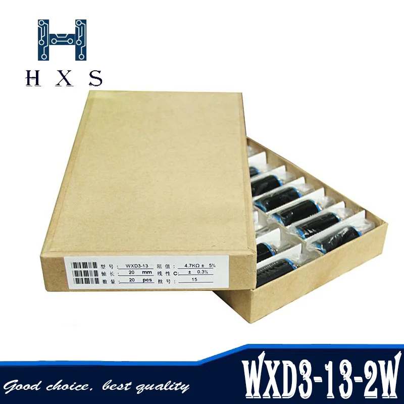 Потенциометр проволочный многоповоротный WXD3-13 2 Вт 1 PCS D3-13-2W 10 К 100/220/470/680 Ом 1К 2.2К 4.7К 5.6К 6.8К 47К 100К.